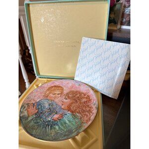 Kathleen And Child Edna Hibel Royal Doulton 1981 Plate IN BOX Original Paperwork